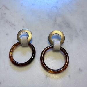 Park Lane Like Tortoise Shell Dual Hoops Earrings
